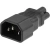 Juodas C14 į C5 maitinimo adapteris