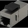 DELTACO Cat6 "Keystone" jungtis, ekranuotas, 2xRJ45,, 180, Metalinis / MD-126