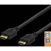 DELTACO didelės spartos aukščiausios kokybės HDMI kabelis, 2 m, Ethernet, 4K UHD, Be ferito juodas HDMI-1020D