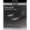 DELTACO PRIME Aktyvus HDMI kabelis, 10m, medžiaginis, 4K, Juodas HDMI-4100