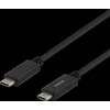 DELTACO USB 2.0 kabelis, C tipas - C tipas, 2m, juodas USBC-2002M