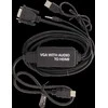 DELTACO VGA su audio - HDMI kabelis, VGA / HDMI / USB / 3.5mm, 1920x1080 60Hz, 2m, juodas / VGA-HDMI17