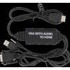 DELTACO VGA su audio į HDMI kabelis, VGA / HDMI / USB / 3.5mm, 1920x1080 at 60Hz, 1m, juodas VGA-HDMI16