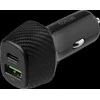 DELTACO USB automobilinis įkroviklis, 1x USB-C, PD 18 W, 1x USB-A, 18 W, iš viso 36 W USBC-CAR120