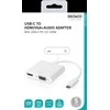 DELTACO USB-C Adapteris, HDMI / VGA / Audio / USB-C, 100W USB-C PD 3.0, baltas/ USBC-HDMI16