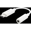 DELTACO USB-C į 3,5 mm adapteris, 10 cm, aktyvus, baltas USBC-1145