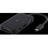 Deltaco USB-C į HDMI adapteris / DP / DVI / VGA, 4K, DP, juodas / USBC-Multi