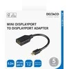 DisplayPort - miniDisplayPort adapteris DELTACO 4K UHD 60Hz, 0.2m, juodas / MDP-DP1-K / 00110028