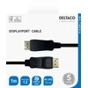 Bikuva.lt DisplayPort kabelis DELTACO 4K UHD, 21,6 Gb/s, 1m, juodas / DP-1010-K / 00110001