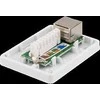 Ekranuotas tinklo lizdas FTP 1xRJ45, Cat6 DELTACO baltas / VR-216