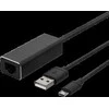 Ethernet adapteris DELTACO „ChromeCast“, USB, RJ45,1m, 100 Mbps, USB-A + USB juodas / CAST-ETHERNET