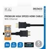 HDMI kabelis DELTACO Premium High Speed, 4K UHD, 3m, juodas / HDMI-1030-K / R00100010