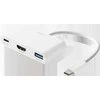 Jungčių stotelė DELTACO USB-C to HDMI and USB-A, USB-C portas energijos perdavimui 3.0, 3840x2160 30 Hz, balta / USBC-HDMI23