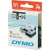 Juostelė DYMO D1 9mm x 7m, juoda ant balto / S0720680 40913