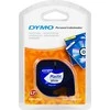 Juostelė DYMO LetraTag 12mm x 4m, plastikinė, juoda ant balto / S0721660 91221