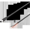 Kabelis DELTACO 5.5x2.1mm DC to open ended wire, 2m, 20AWG, juodas / DEL-109UB