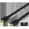 Kabelis DELTACO Flat High Speed su Ethernet HDMI, 4K UHD, 5m, juodas / HDMI-1050F-K / 00100014