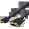 Kabelis DELTACO HDMI - DVI, 7 m, „Full HD“, juodas / HDMI-116D