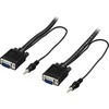 Kabelis DELTACO RGB HD 15ha-ha, 3.5mm audio, 3m, juodas / RGB-7C