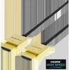 Kabelis DELTACO Itin plonas HDMI, 4K UHD, 2m, juodas/auksinis/ HDMI-1042-K / 00100011