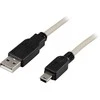 Kabelis DELTACO USB 2.0 "A-mini B", 0.5m, baltas-juodas / USB-23