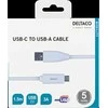 Kabelis DELTACO USB 2.0, C tipas - A tipo vyras, 1,5 m, baltas / USBC-1010M