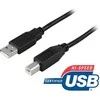 Kabelis DELTACO USB 2.0 Type A male - Type B male 3m, juodas / USB-230S