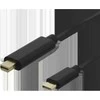 Dymo Kabelis DELTACO USB-C - miniDisplayPort, 4K UHD, paauksuotos jungtys, 1m, juodas / USBC-DP102-K / R00140014