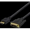 Kabelis DELTACO HDMI į DVI, 2 m, Full HD, juoda / HDMI-112D