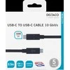Kabelis DELTACO USB-C – USB-C, 0,5 m, USB 3.1 Gen 2 / USBC-1401M