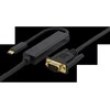 Kabelis DELTACO USB-C - VGA, QWXGA 2048x1152 60Hz, 5m, DP 1.2 Alt Mode, juodas / USBC-1089-K
