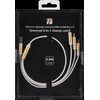Deltaco Kabelis EPZI USB-C, apšvietimas, micro USB, 0.5m, baltas / USB-MULTI05