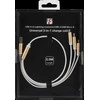 Deltaco Kabelis EPZI USB-C, apšvietimas, micro USB, 0.5m, baltas / USB-MULTI05