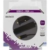 Kabelis DELTACO USB-C - VGA, QWXGA 2048x1152 60Hz, 5m, DP 1.2 Alt Mode, juodas / USBC-1089-K