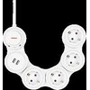 lankstus ilgiklis su 4 jungtimis, 1.4m, 16A 3500W, 2x USB-A DELTACO baltas / GT-290