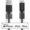 Lightning kabelis DELTACO 2m, Apple C189 chipset, MFi, FSC ženklinta pakuotė, juodas / IPLH-412