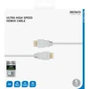 Ultra High Speed HDMI kabelis DELTACO ARC, QMS, 8K in 60Hz, 4K UHD in 120Hz, 3m, baltas / HU-30A-R