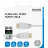 Ultra High Speed HDMI kabelis DELTACO ARC, QMS, 8K in 60Hz, 4K UHD in 120Hz, 1m, baltas / HU-10A-R