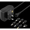 Maitinimo šaltinis DELTACO nuo 240 V iki 3-12 V, 1,5 A, 6 skirtingi antgaliai, juodas / PSR-15B