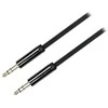 Mob. telefono kabelis DELTACO garso, 3.5mm-3.5mm, 1.0m, juodas lankstus / AUD-101