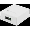 Neapsaugotas tinklo lizdas, UTP 2xRJ45, Cat6 DELTACO balta / VR-219