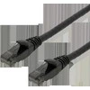 Patch kabelis DELTACO U/UTP High Flex Cat6, 24AWG, 500MHz, LSZH, juodas / UUTP-1502