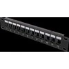 Patch panelė DELTACOIMP Keystone 10", 12 jungtys, juoda / 10-PATCH18