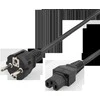 Prailginimo kabelis DELTACO 3m, įžemintas, tiesus IEC 60320 C15 į tiesų CEE 7/7, max 250V / 10A, juodas / DEL-117C