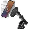 Qi bevielis mašininis kroviklis DELTACO su magnetinio fiksavimo funkcija, tinkamas Apple iPhone 12/13, juodas / QI-1035