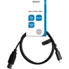 USB 2.0 kabelis DELTACO USB-A - USB-C male, LSZH, 1m, juodas / USBC-1004-LSZH