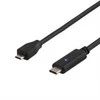 USB 2.0 kabelis, tipas CM - Micro BM, 0,5m, juodas DELTACO / USBC-1023
