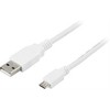 USB 2.0 kabelis USB-A - USB , 5-pin, 0.25m DELTACO balta / USB-299W