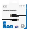 USB-B 2.0 kabelis DELTACO tinkamas spausdintuvams, 1m juodas / USB-210S-K / R00140001