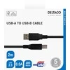USB-B 2.0 kabelis DELTACO tinkamas spausdintuvams, 2m juodas / USB-218S-K / R00140005
